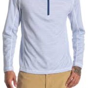 Men's Light Blue Long Sleeve Sankaty Vineyard Vines Quarter Zip Shirt